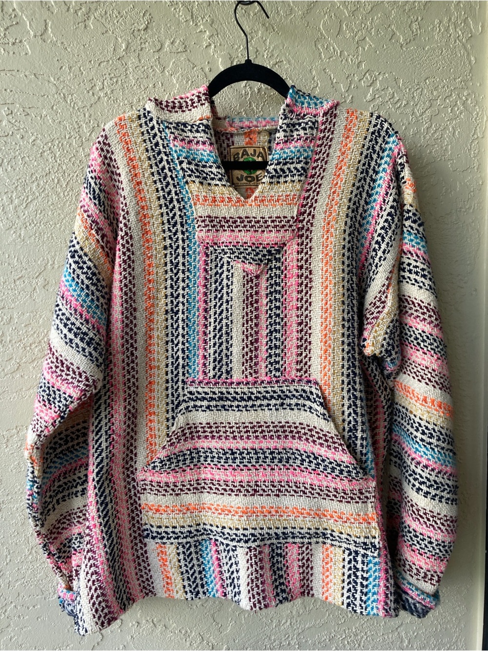 Baja Joe Multicolor Striped Sweater - Cream & Pink